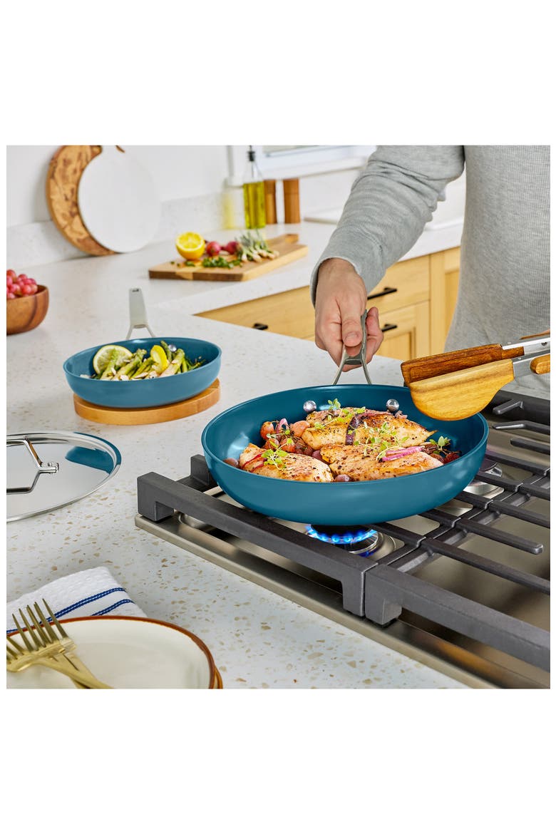 Premier Ceramic Nonstick 8-Piece Cookware Set, Alternate, color, ALUMINUM/ STAINLESS STEEL