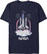 NASA Men's NASA Distressed Rocket Launch Graphic T-Shirt