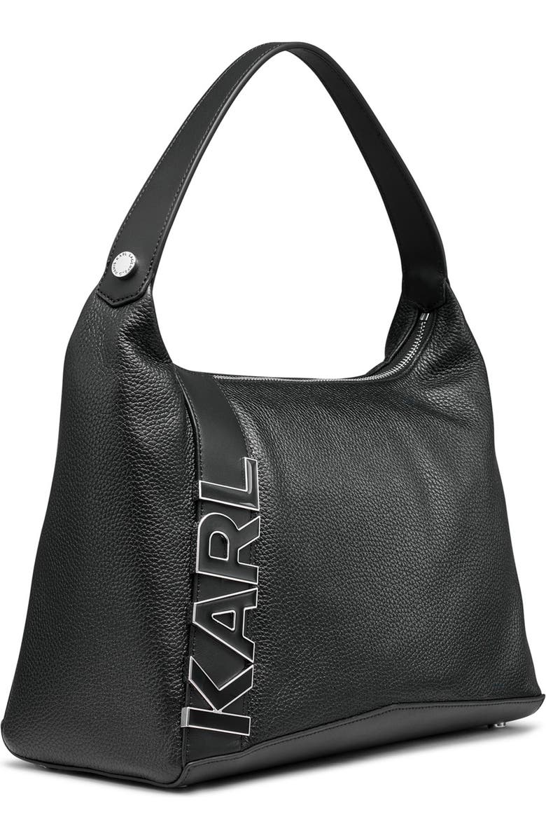 KARL LAGERFELD PARIS Lunette Hobo Leather Bag, Alternate, color,