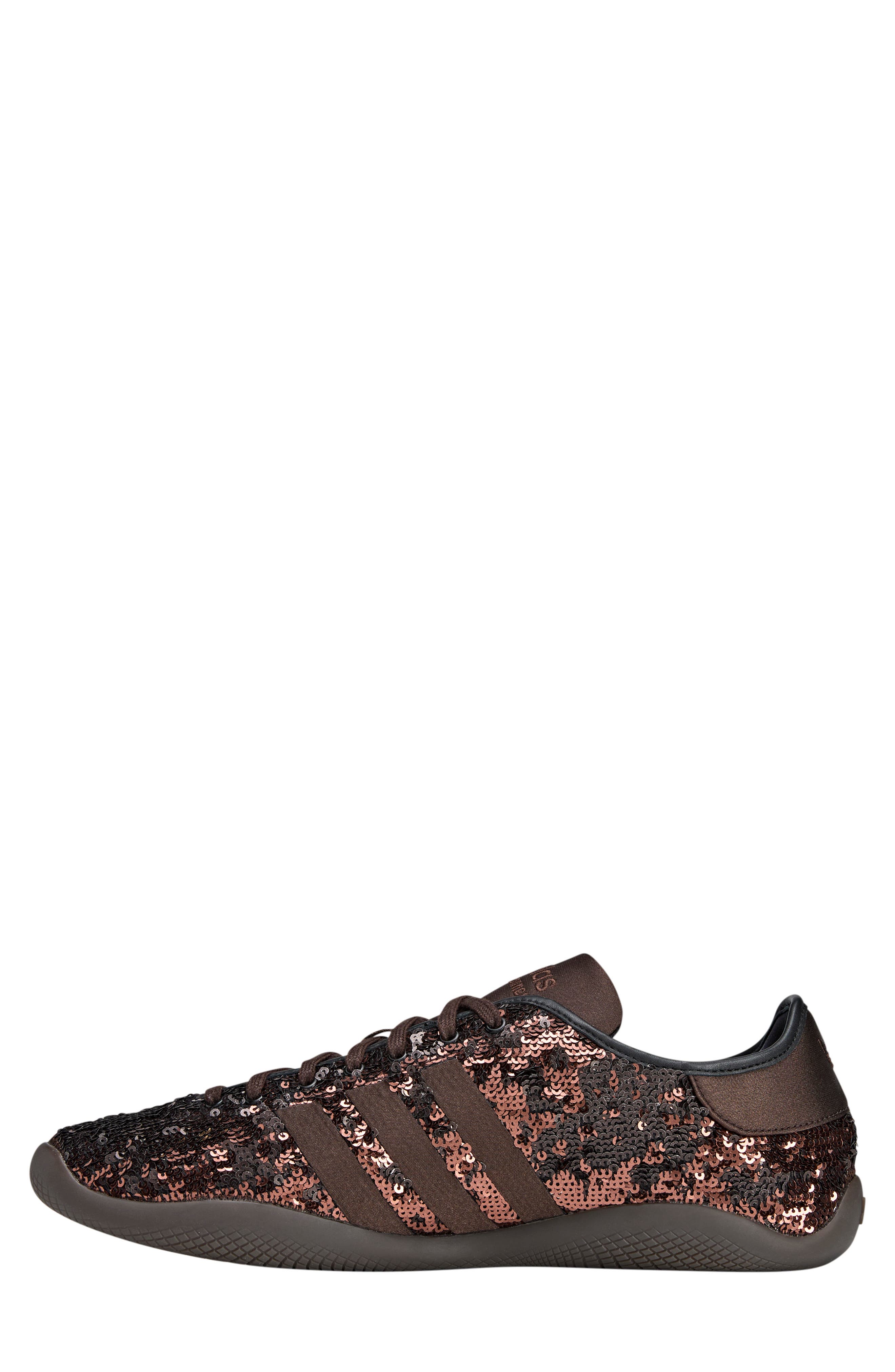 adidas x Wales Bonner Karintha Sequin Sneaker, Alternate, color, Black/Dark Brown