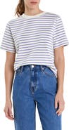 English Factory Striped Cotton Jersey Short Sleeve T-Shirt