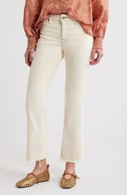Treasure & Bond Frayed Mid Rise Kick Flare Jeans