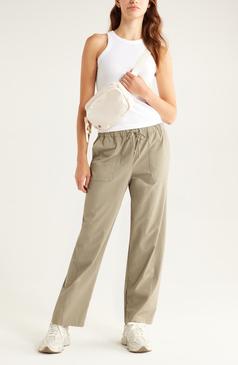 Zella Navigator Utility Pants, Alternate, color, Green Vetiver