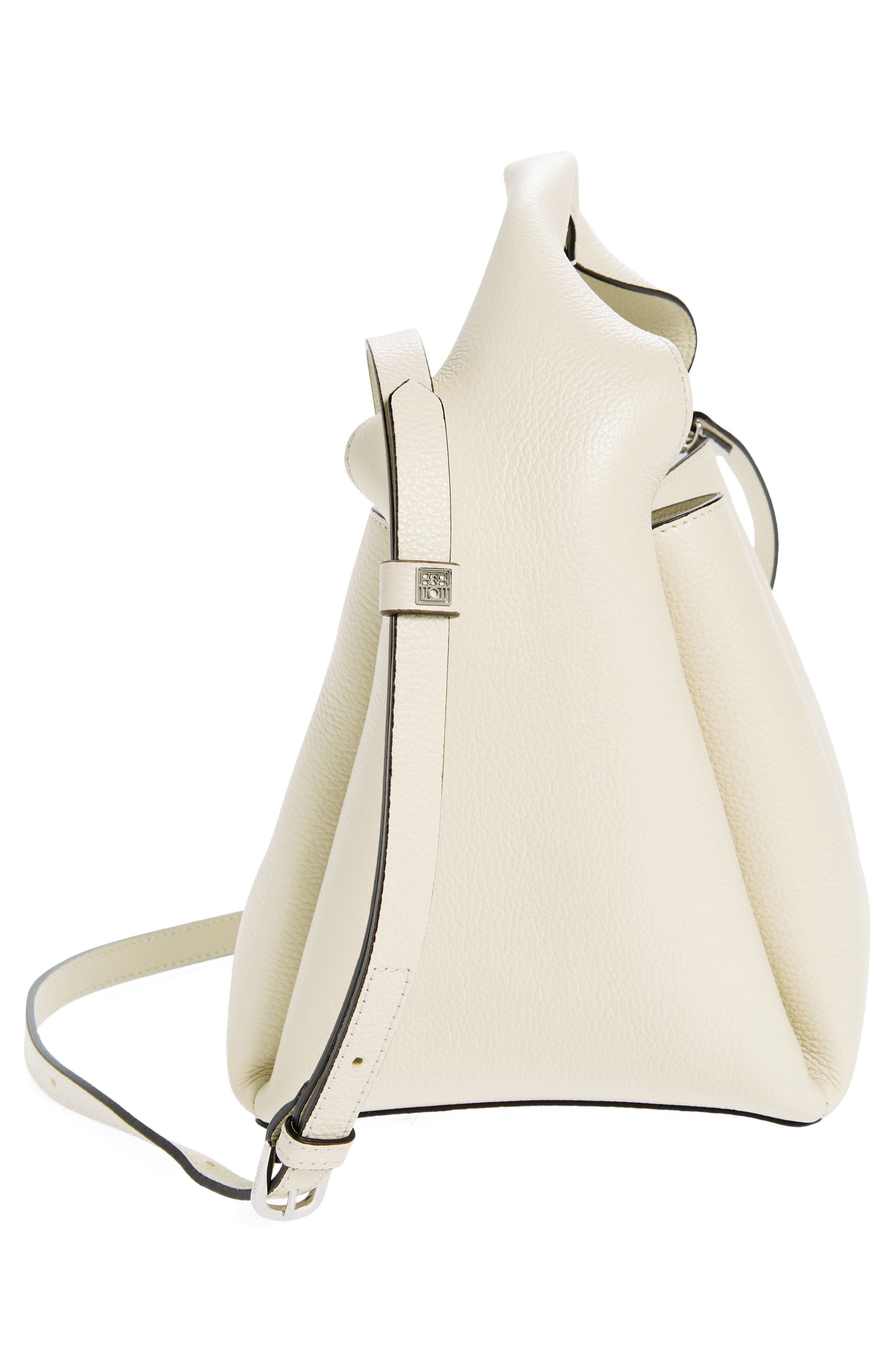 Leather Bucket Bag, Alternate, color, MILK
