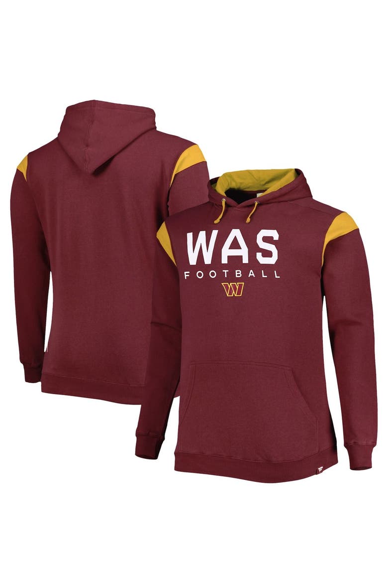 Men's Fanatics Branded Burgundy Washington Commanders Big & Tall Call the Shots Pullover Hoodie, Main, color, Burgundy