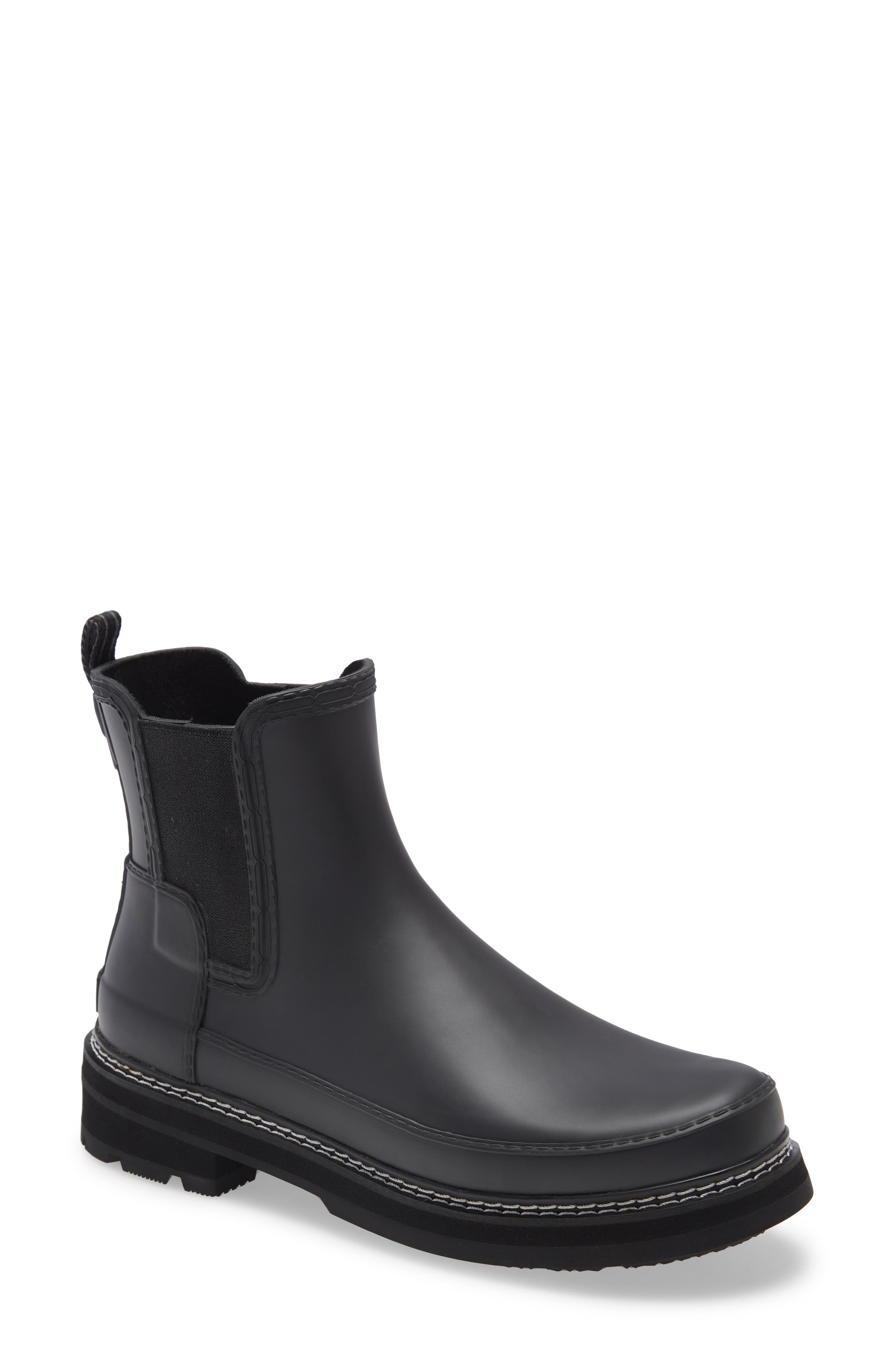 Hunter Refined Stitch Waterproof Chelsea Boot, Main, color, 