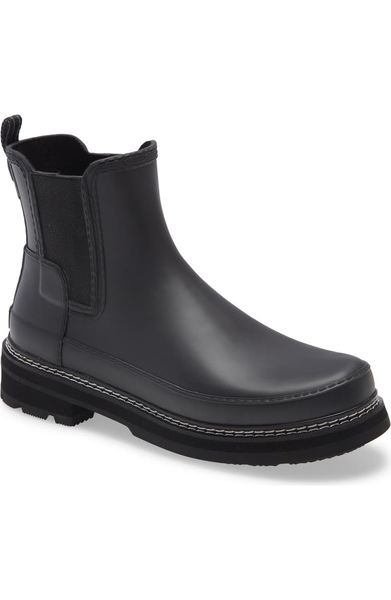 Hunter Refined Stitch Waterproof Chelsea Boot, Main, color,