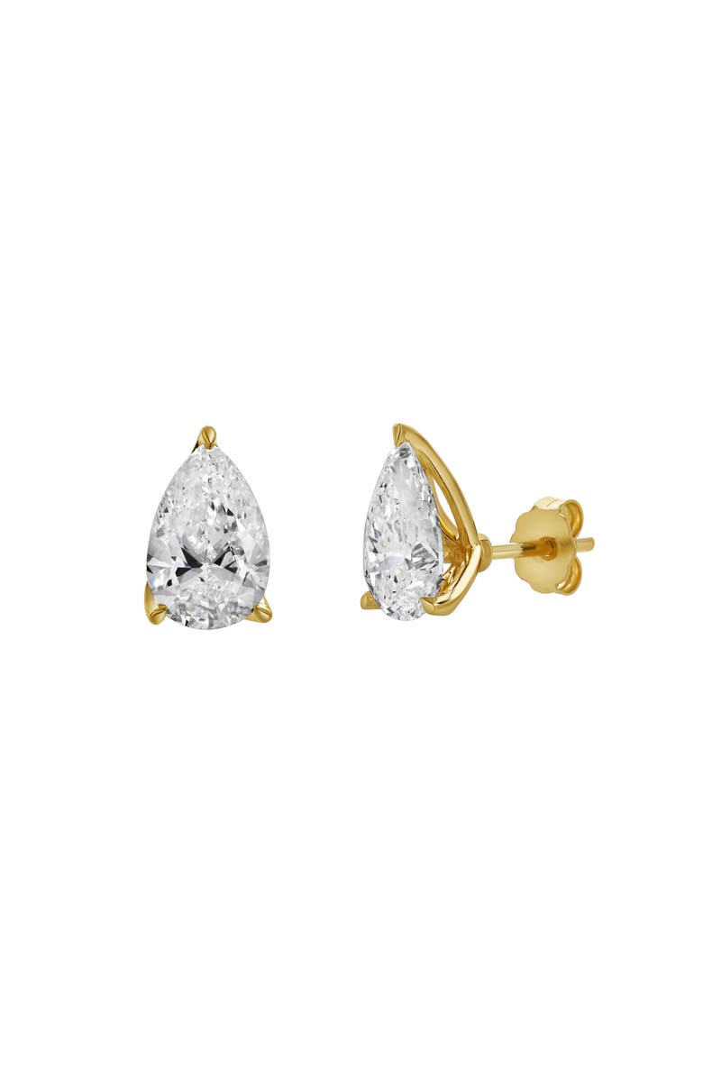 LuvMyJewelry Bosc 14K Yellow Gold Lab Grown Pear Shaped Solitaire Diamond Earrings - 2.07 Cts, Alternate, color,