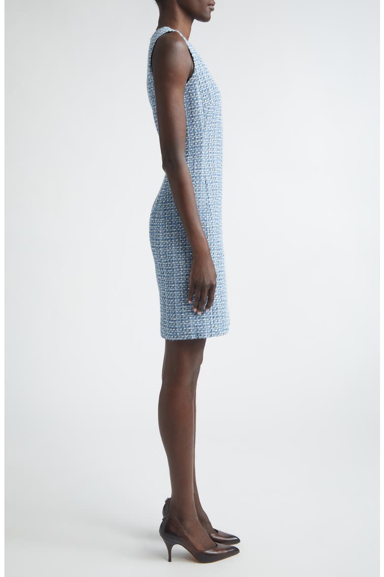Vilette Tweed Shift Dress, Alternate, color, DENIM BLUE/ MIDNIGHT
