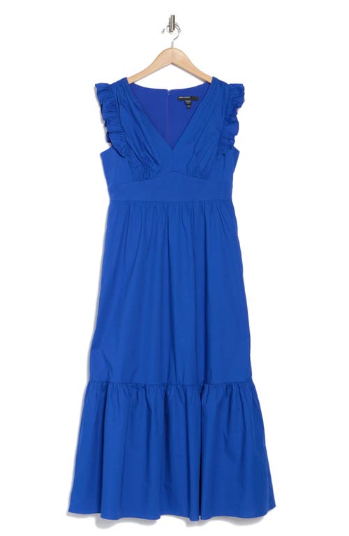 Maggy London V-neck Sleeveless Solid Maxi Dress In Surf The Web