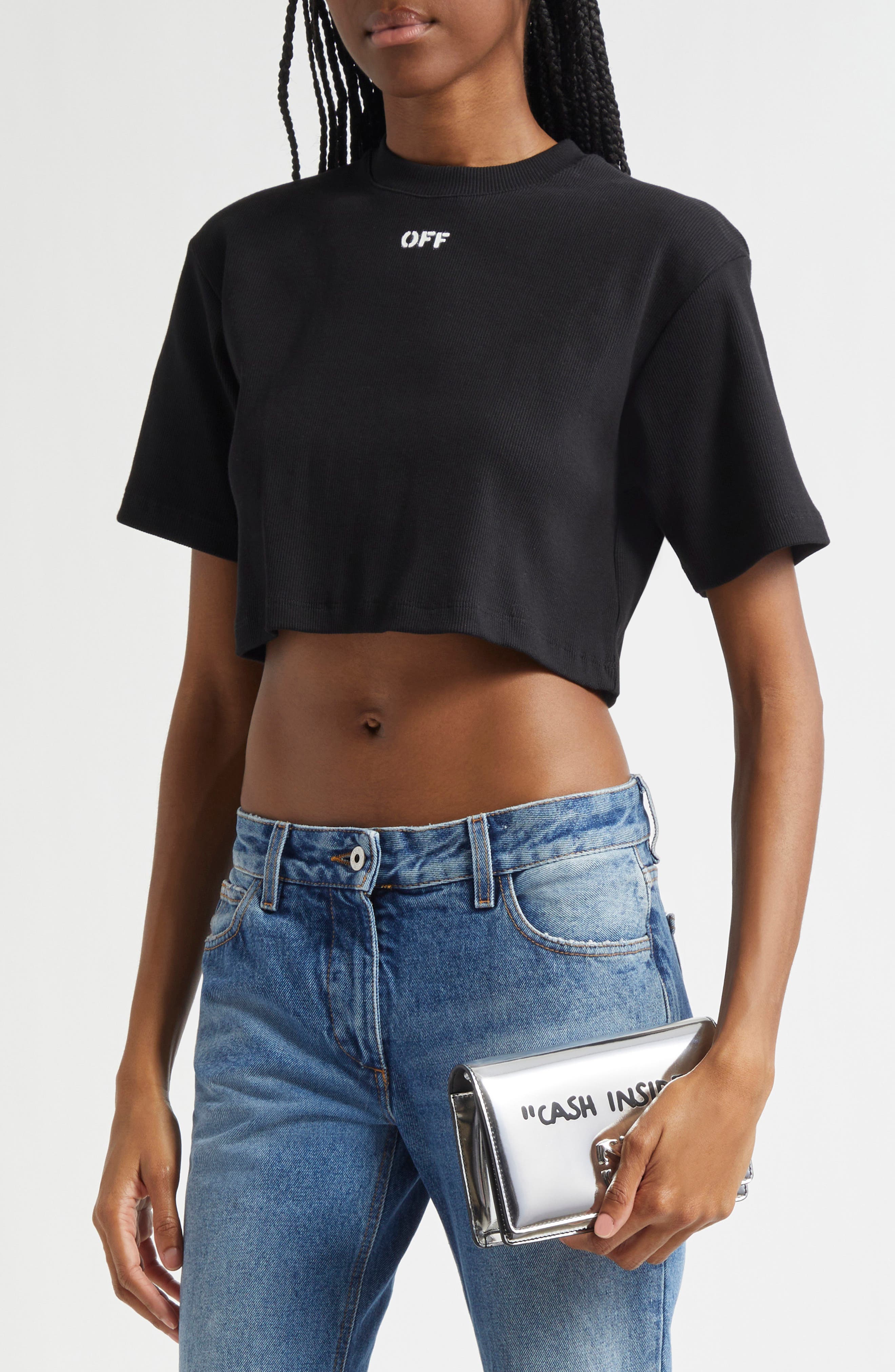 Off-White Jitney 0.5 Quote Faux Leather Shoulder Bag, Alternate, color, Silver - Black