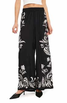 Print Wide Leg Pants