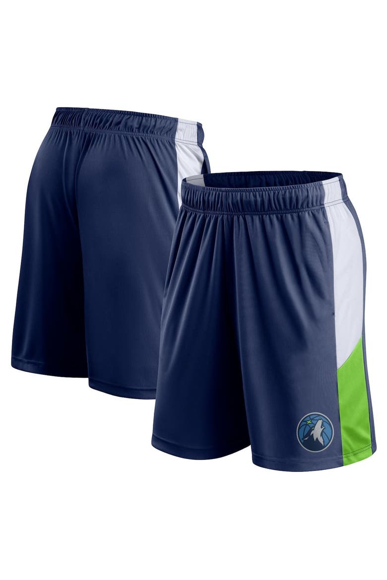 Men's Fanatics Branded Navy Minnesota Timberwolves Champion Rush Practice Performance Shorts, Main, color, Navy