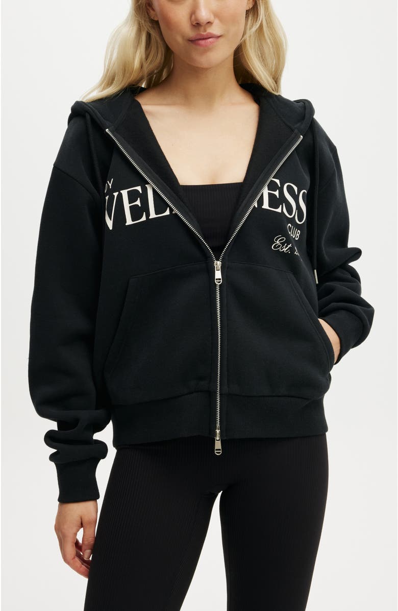 COTTON ON BODY Women's Active Plush Graphic Zip Through, Alternate, color, 