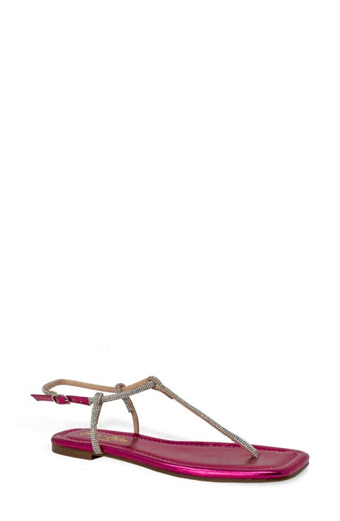 Rhinestone T-Strap Sandal (Women)
