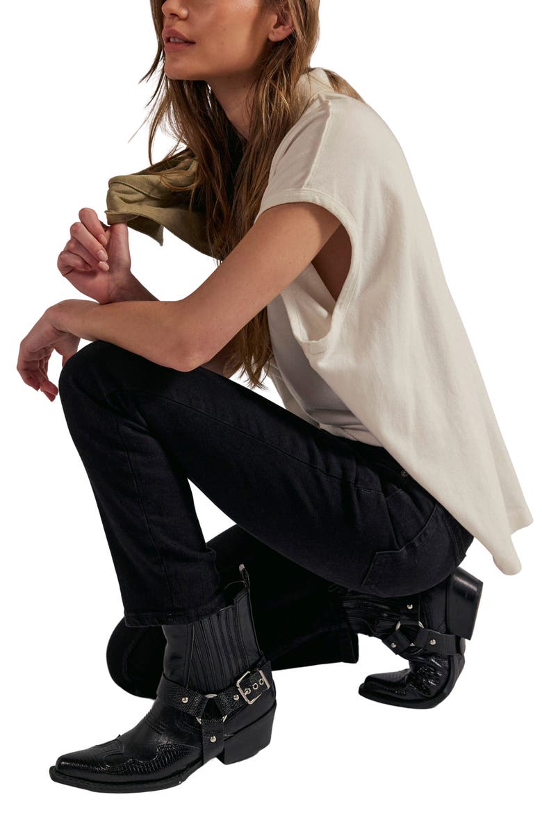 Oracle Slim Straight Leg Jeans, Alternate, color, JET BLACK