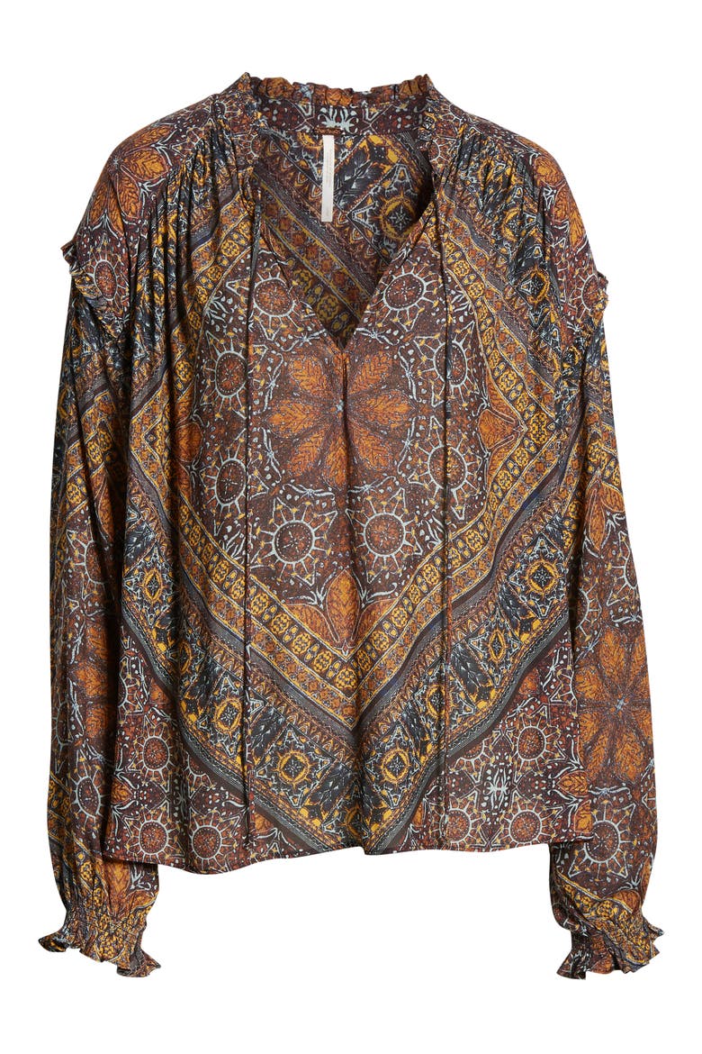 Little Runaway Blouse, Alternate, color, BLACK COMBO