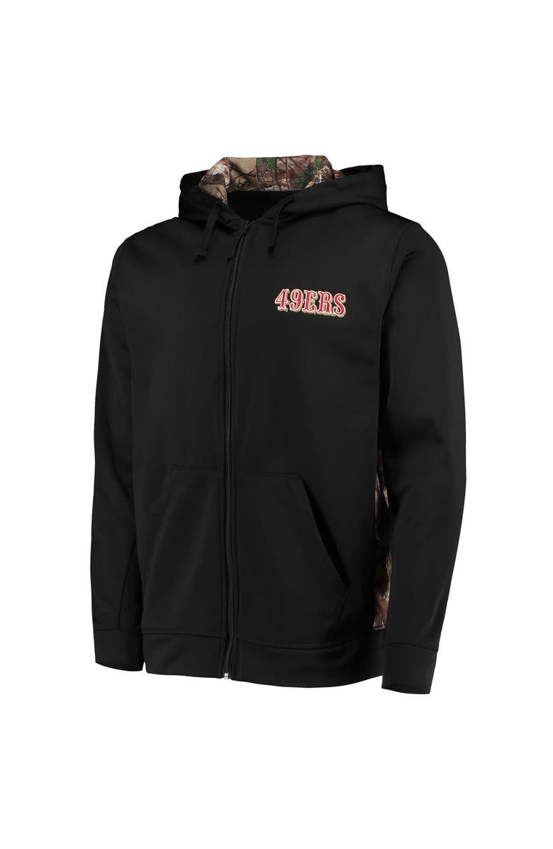 DUNBROOKE Men's Dunbrooke Black/Realtree Camo San Francisco 49ers Decoy Tech Fleece Full-Zip Hoodie, Alternate, color, Black
