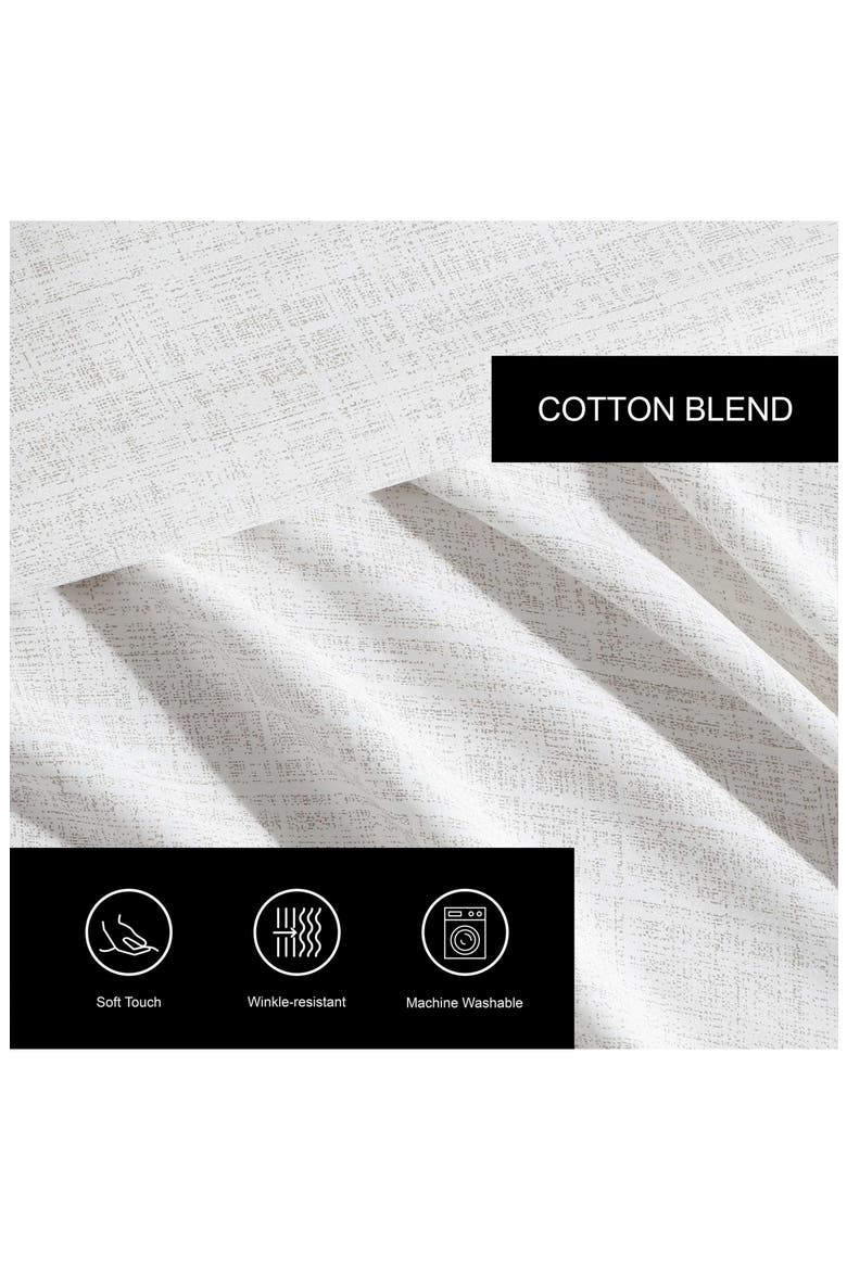 Erased Textured Cotton Sheet Set, Alternate, color, LIGHT BEIGE