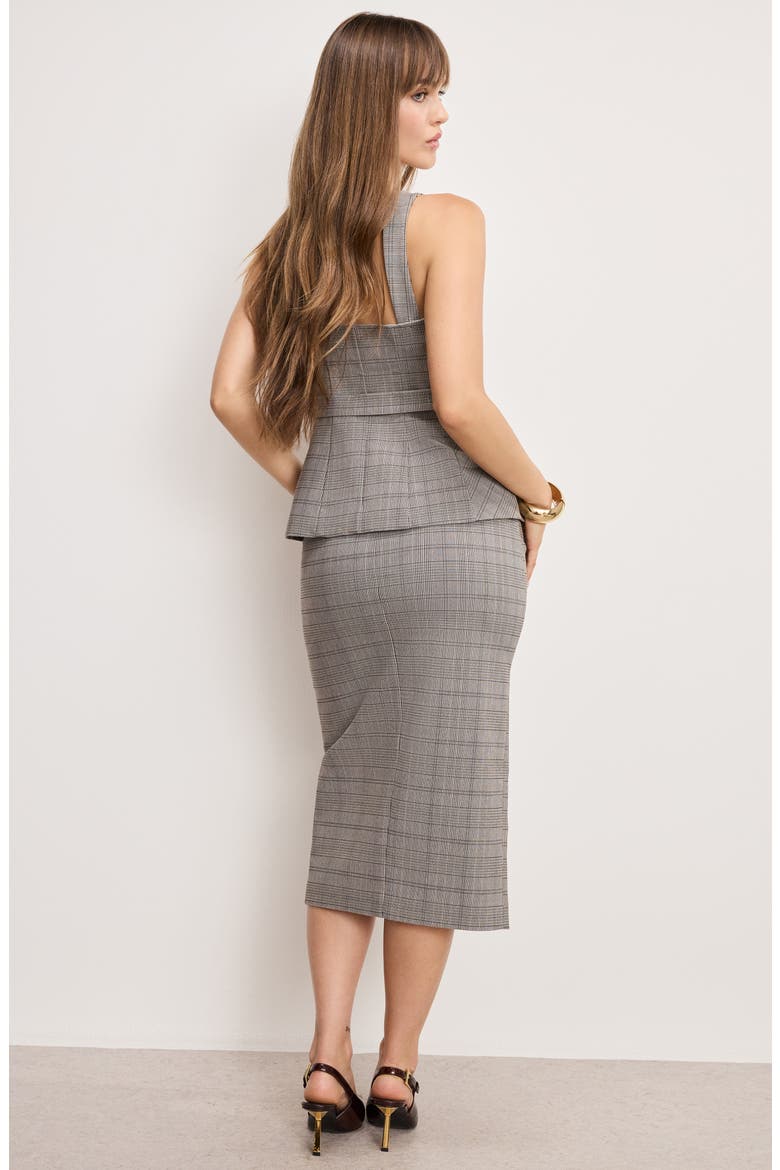 Plaid Midi Skirt, Alternate, color, GLEN PLAID001