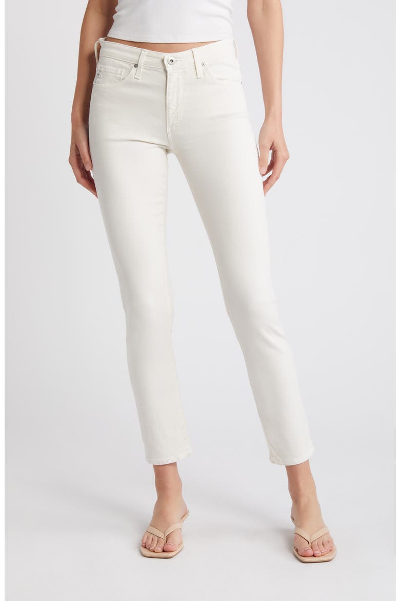 Prima Mid Rise Ankle Cigarette Jeans, Main, color, POWDER