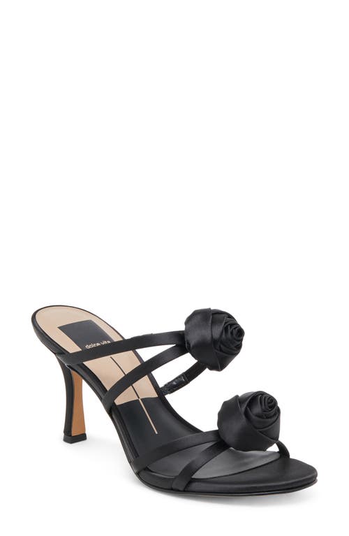 Dolce Vita Linzy Strappy Sandal In Black Satin