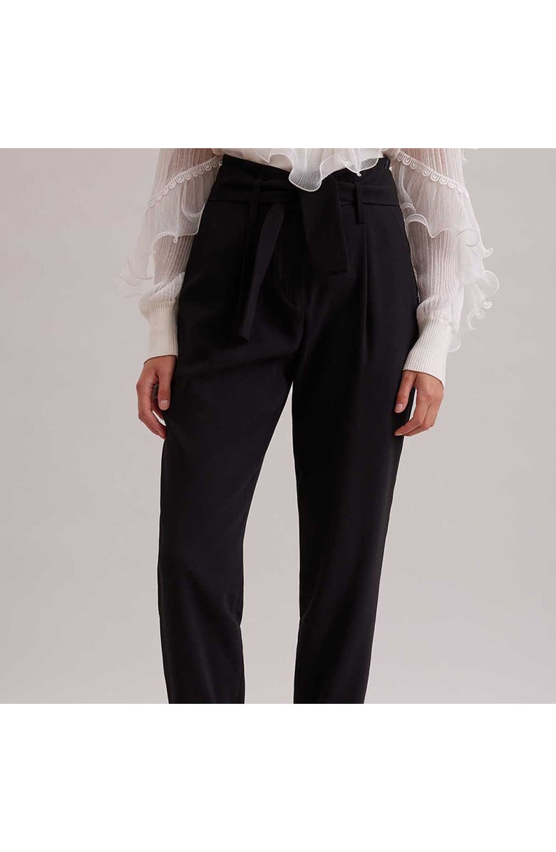 Anne Fontaine Women 's Pant Lester Black Cotblack Cotton Cropped Pants With Tailored Fit And Zippered Waistton Cropped Pants With Tailored Fit And Zippered Waist, Alternate, color, Black