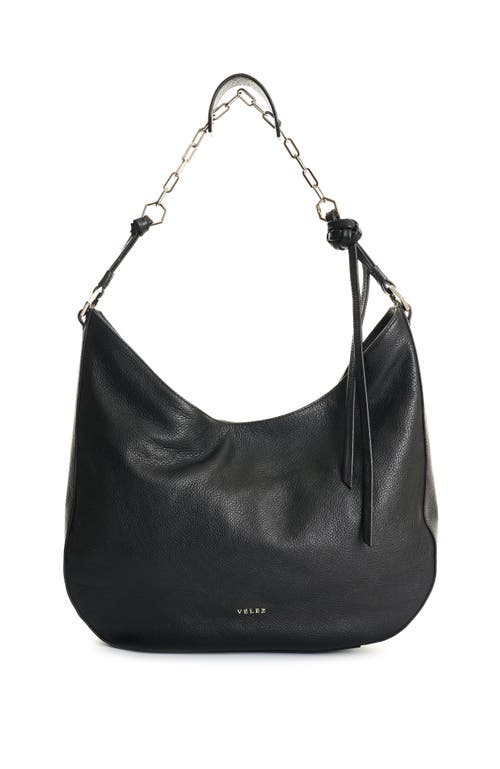 Velez Leather Shopping Bag In Black