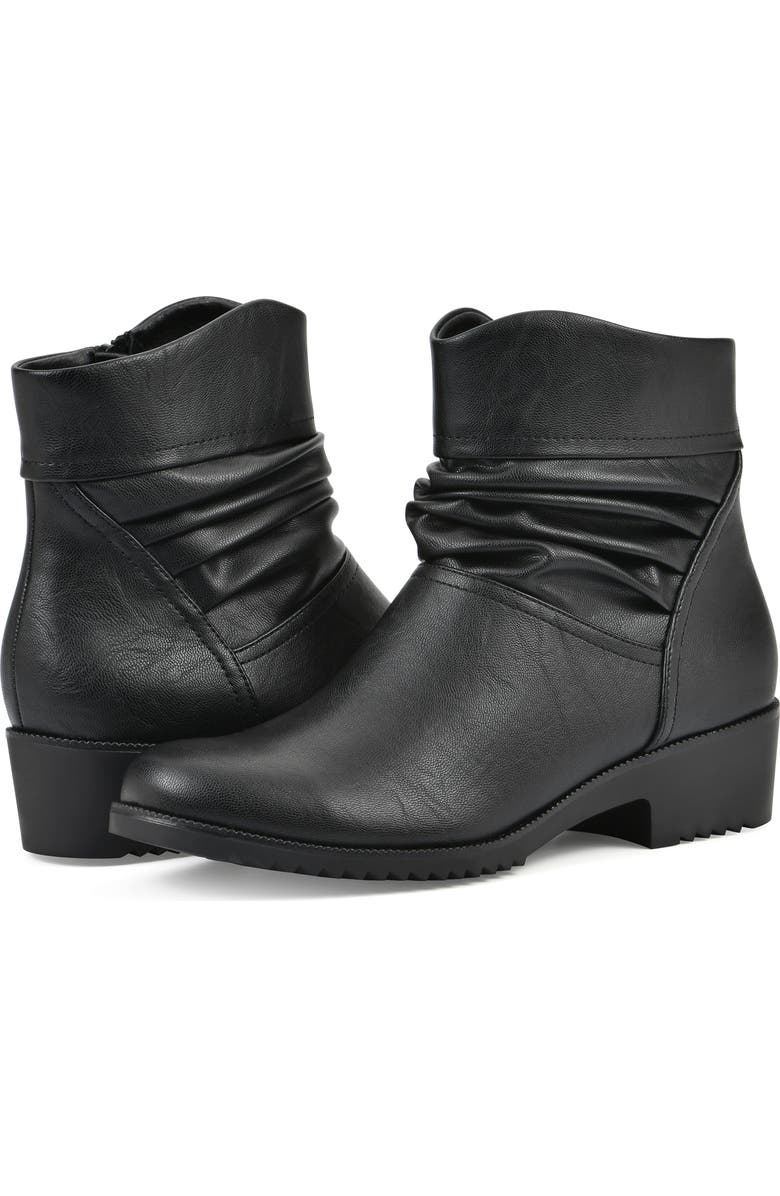 CLIFFS BY WHITE MOUNTAIN Durbon Scrunch Boot - Wide Width, Alternate, color, Black Smooth