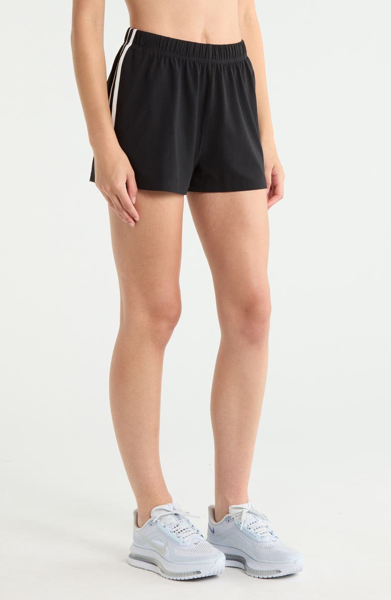 SPLITS59 Ella Airweight Track Shorts, Alternate, color, Black/ White