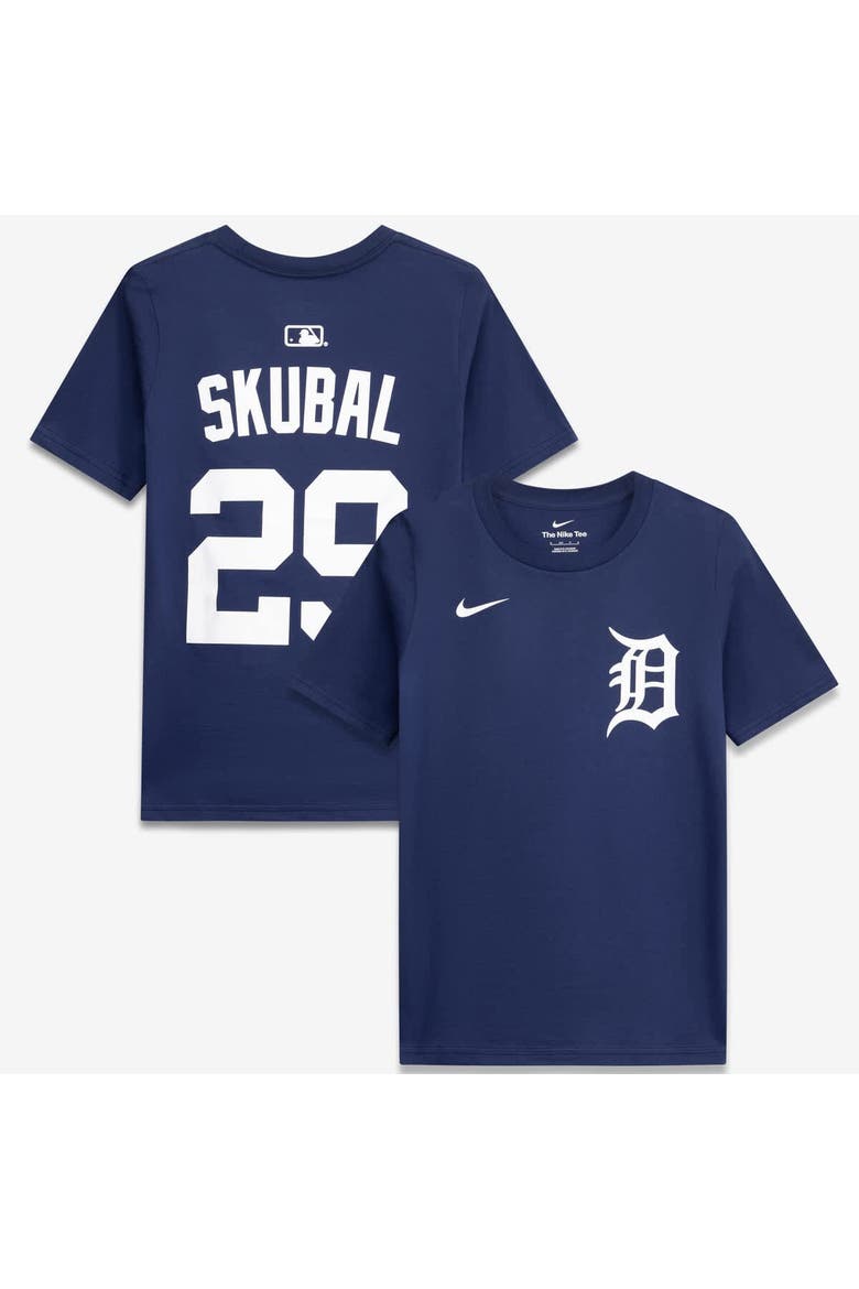 Youth Nike Tarik Skubal Navy Detroit Tigers Name & Number T-Shirt, Main, color, Navy