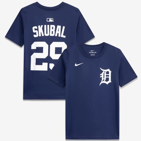 Youth Nike Tarik Skubal Navy Detroit Tigers Name & Number T-Shirt