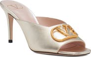 Valentino Garavani VLOGO Signature Metallic Sandal