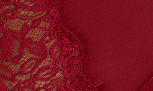 B.tempt'd By Wacoal It's On Eyelash Lace Thong In Red