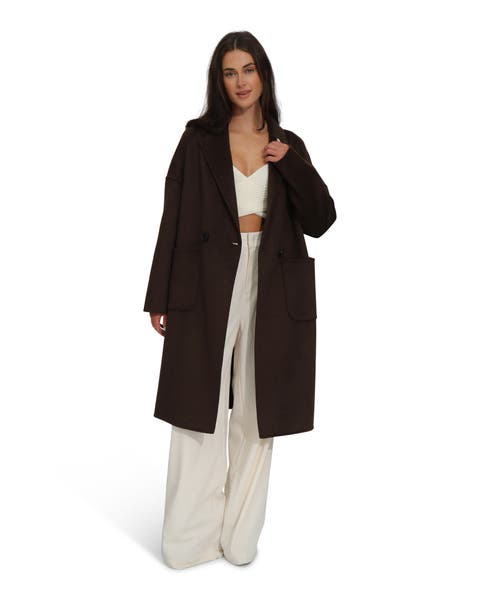 Publisher Double Breasted Wool Blend Coat