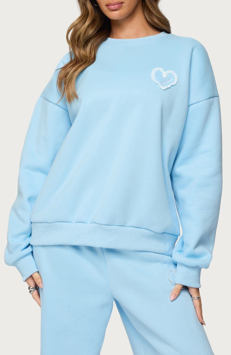 EDIKTED Love Edikted Oversize Sweatshirt, Main, color, 