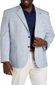 Oak Hill by DXL Big & Tall  Tonal Glen Plaid Sport Coat