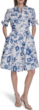 Calvin Klein Short Sleeve Cotton Shirtdress