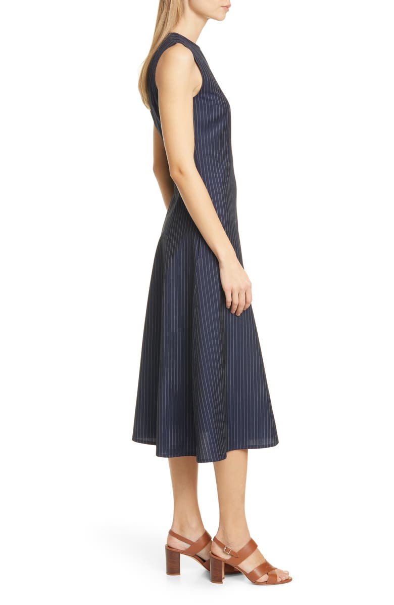 Polo Ralph Lauren Pinstripe Midi Dress, Alternate, color, 
