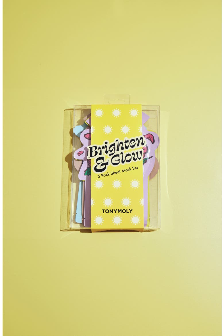 Brightening Glow Set of 5 Sheet Mask Set, Alternate, color, NO COLOR