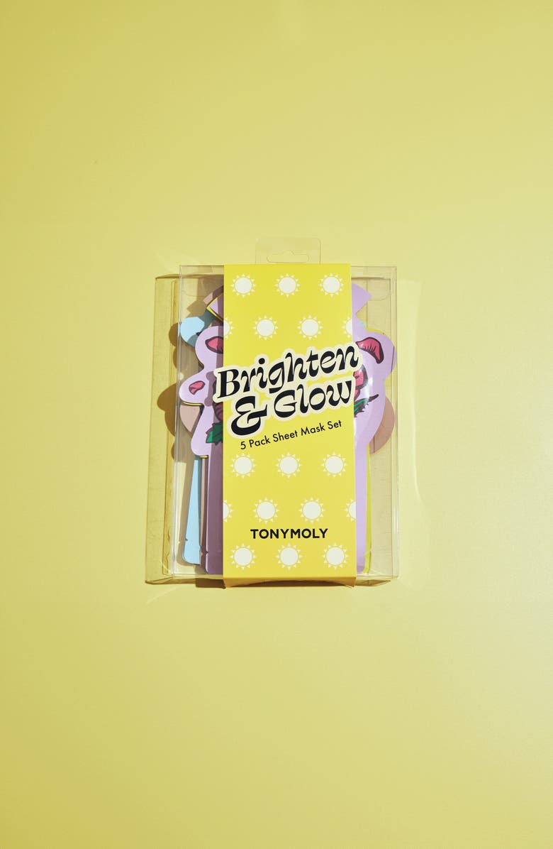 TONYMOLY Brightening Glow Set of 5 Sheet Mask Set, Alternate, color,