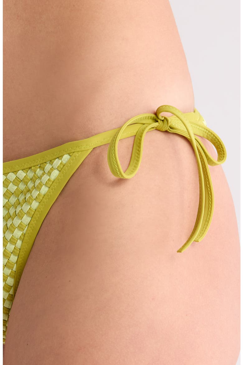 The Iris Side Tie Bikini Bottoms, Alternate, color, CHARTREUSE / LIME
