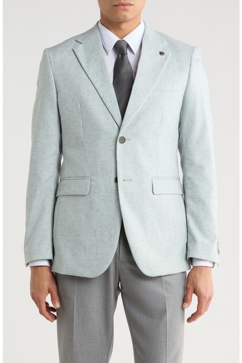 Slim Fit Textured Blazer, Main, color, MINT