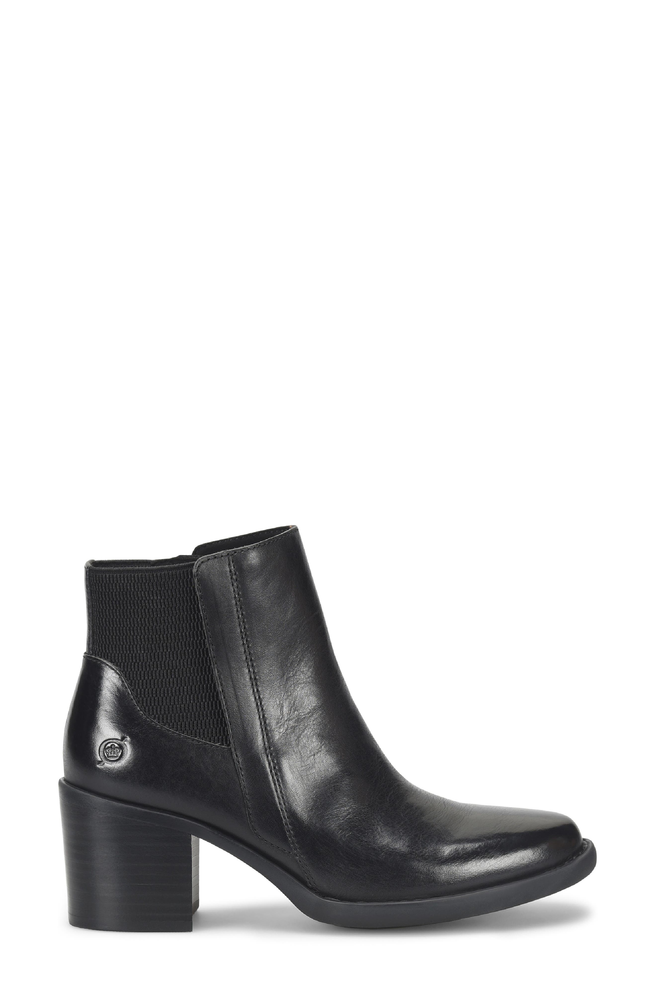 Børn Henni Bootie, Alternate, color, Black Leather