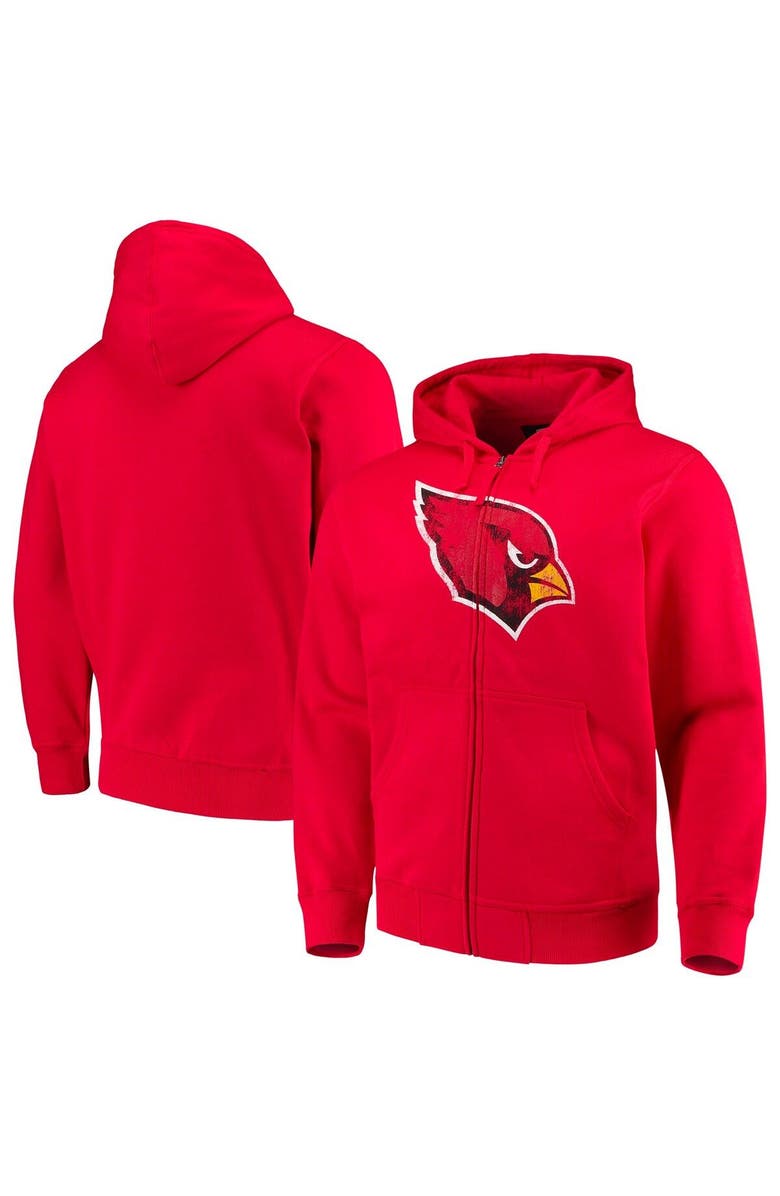 STARTER Men's G-III Sports by Carl Banks Cardinal Arizona Cardinals Primary Logo Full-Zip Hoodie, Main, color, Red