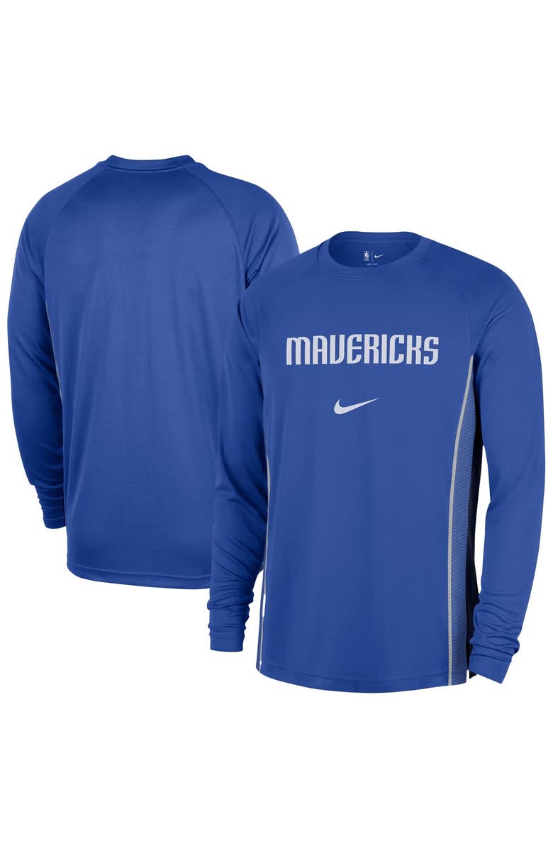 Nike Men's Nike Blue Dallas Mavericks 2025/26 Authentic Pre-Game Legend Dri-FIT Long Sleeve Shooting Shirt, Main, color, Blue