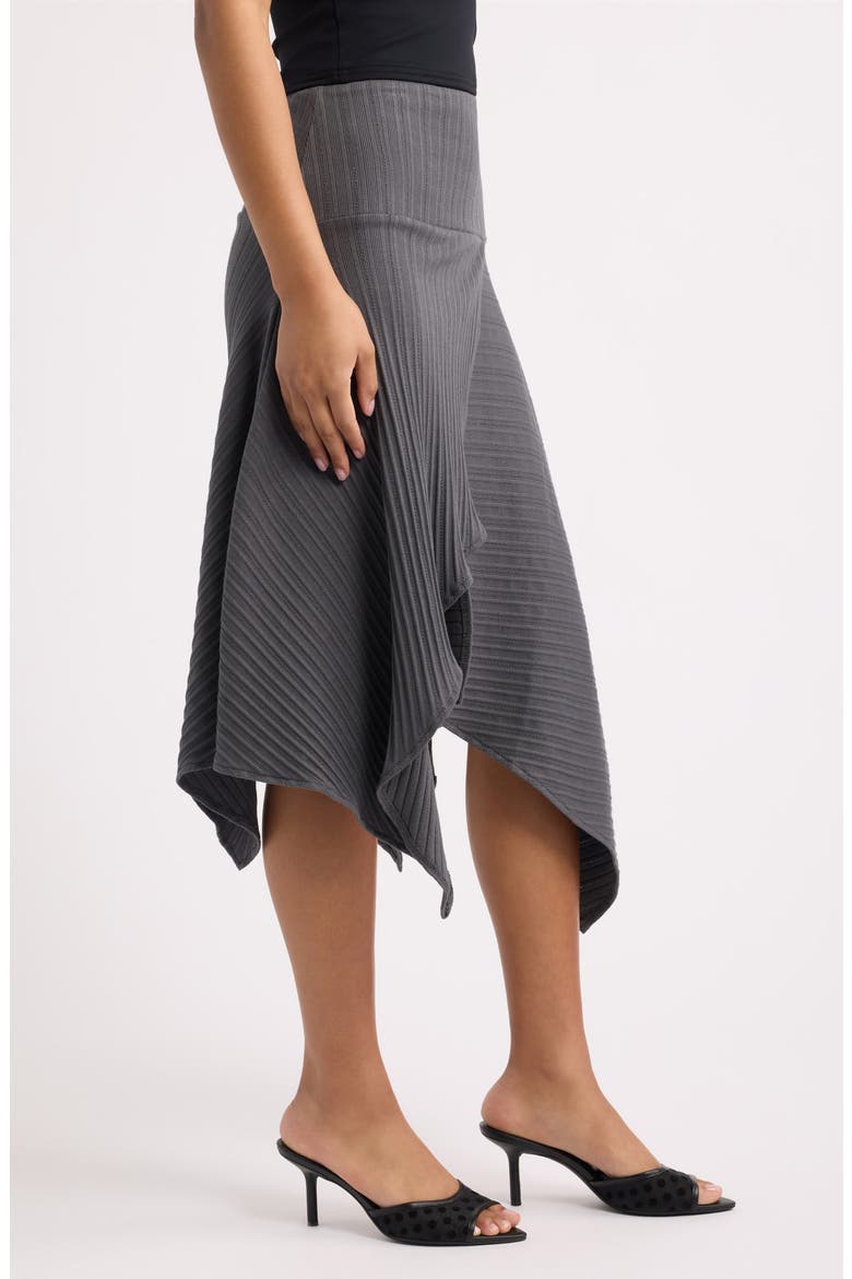 Fragmento Ribbed Midi Skirt, Alternate, color, GRIS
