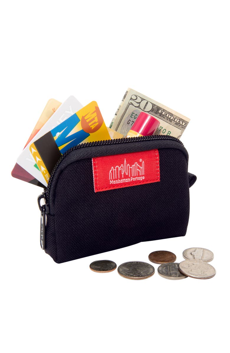 Manhattan Portage Stars and Stripes Coin Purse, Alternate, color, Black