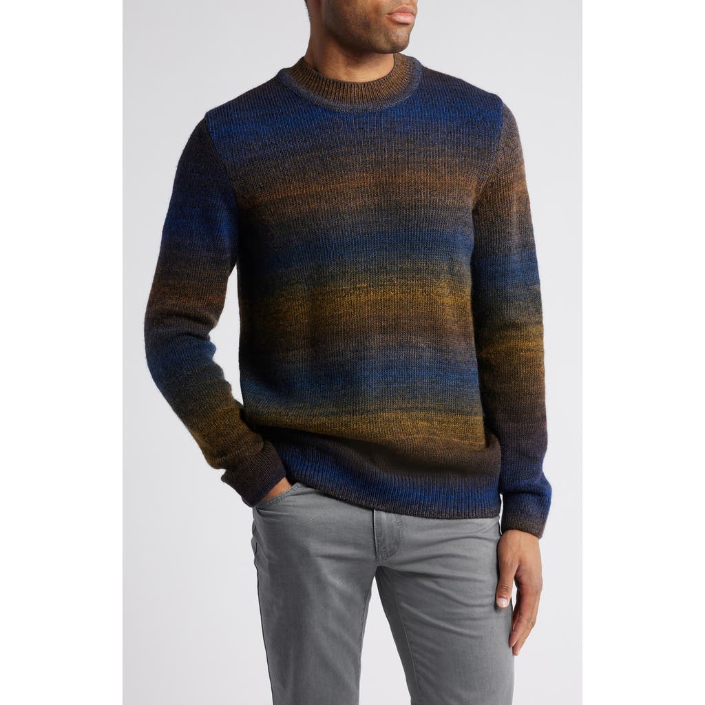 Brax Buddy Crewneck Long Sleeve Knit Virgin Wool Blend T-Shirt in Dark Brown  product