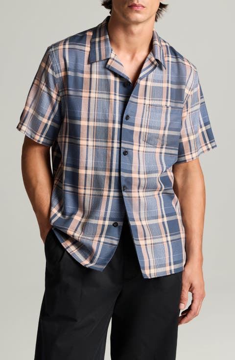 Prine Plaid Short Sleeve Button Front Shirt